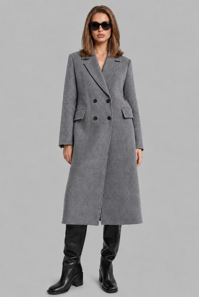 Double Breasted Long Wool Coat