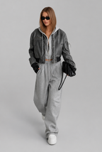 Cropped Hoodie & Wide Leg Jogger Lounge Set