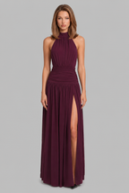 Halter Neck Wedding Guest Dress with Open Back