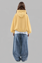 Oversized Embossed Logo Pullover Hoodie
