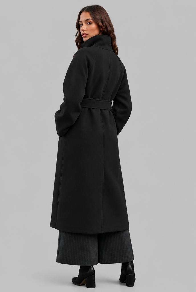 Belted Longline Wool Coat