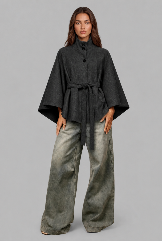 Short Belted Wool Coat