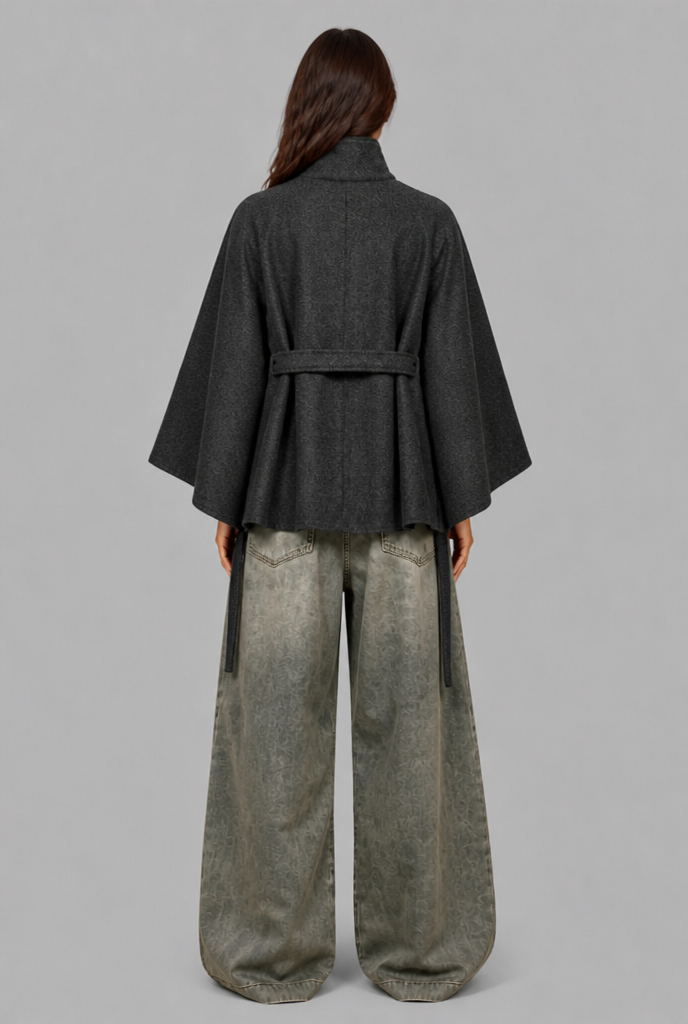 Short Belted Wool Coat