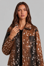 Bambi Faux Fur Jacket with Zipper