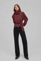 Suede Trench Jacket with Belt