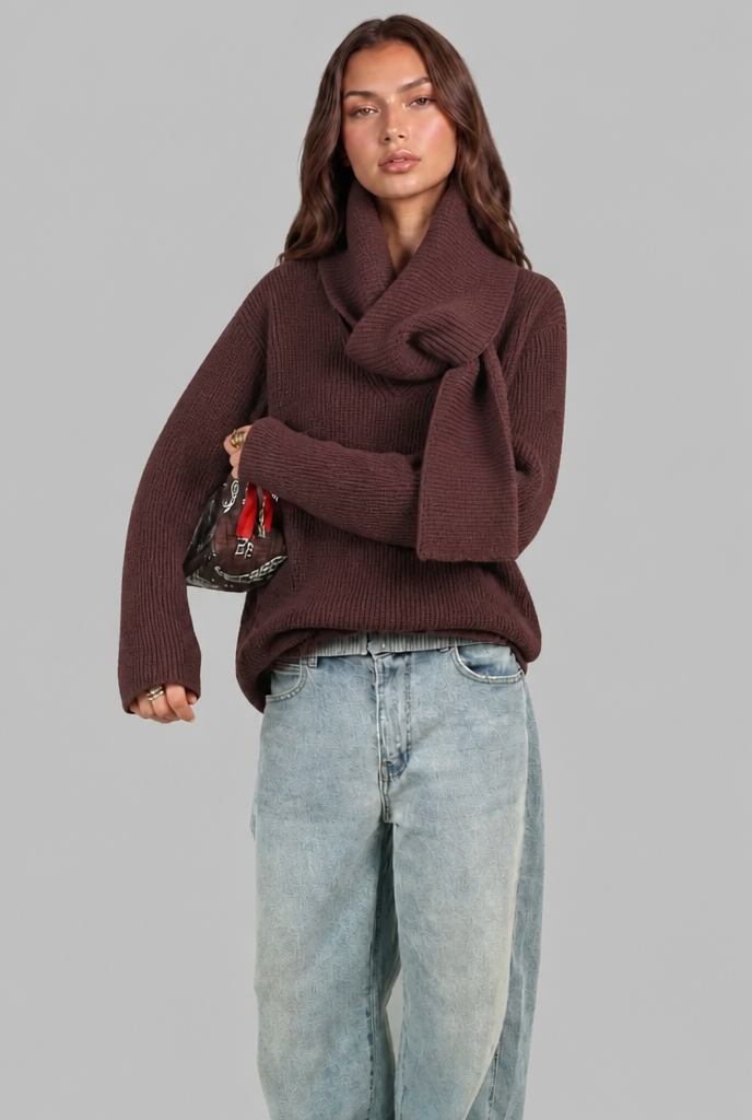 Scarf Detail Jumper