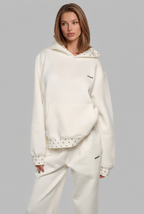 Polka Dot Detail Hoodie