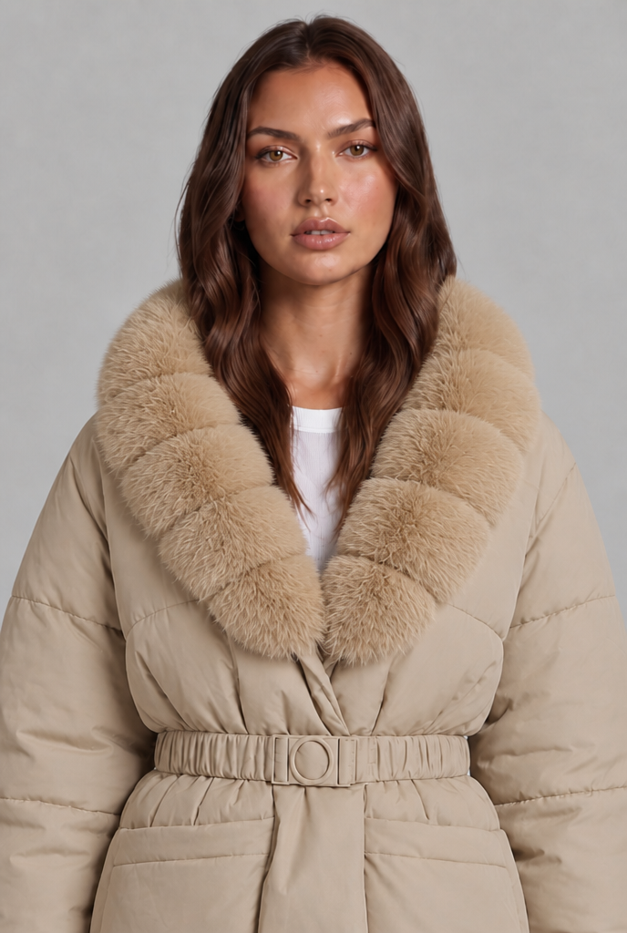 Faux Fur Collar Padded Jacket