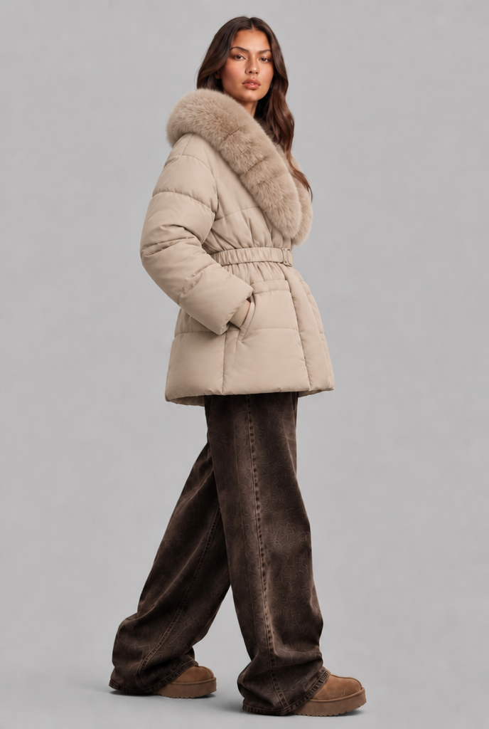 Faux Fur Collar Padded Jacket