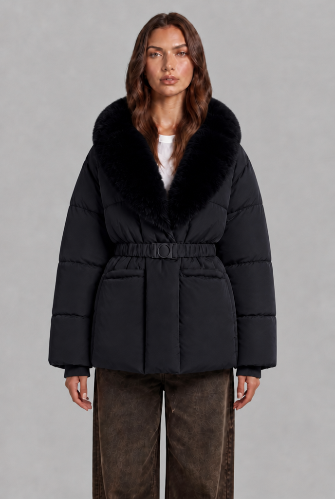 Faux Fur Collar Padded Jacket