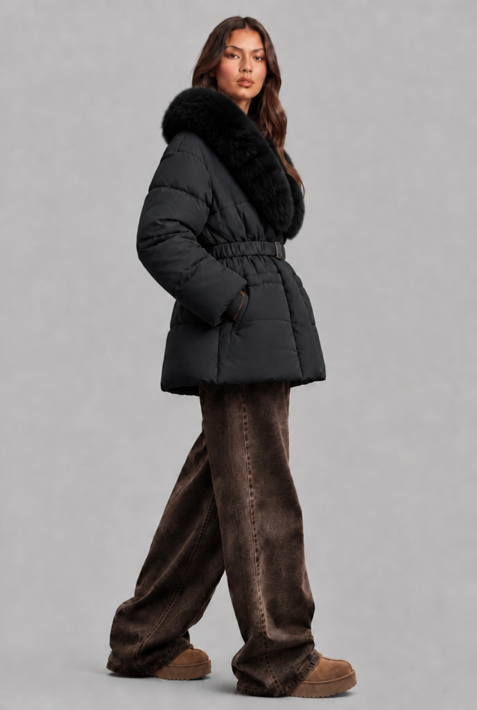 Faux Fur Collar Padded Jacket