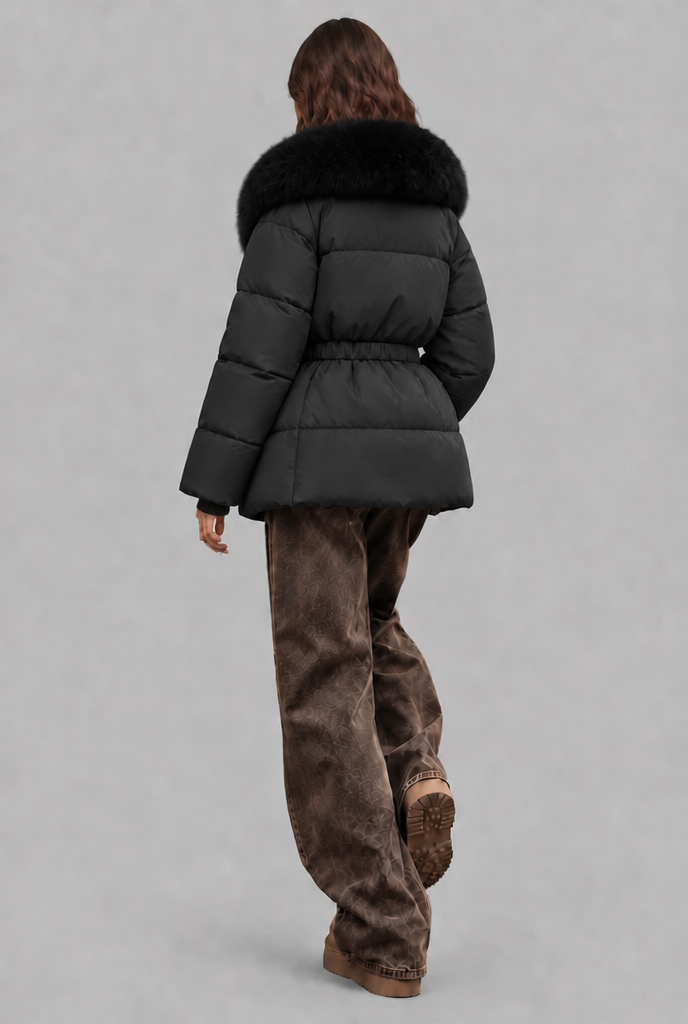 Faux Fur Collar Padded Jacket