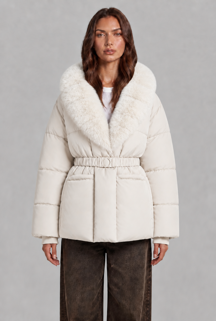 Faux Fur Collar Padded Jacket