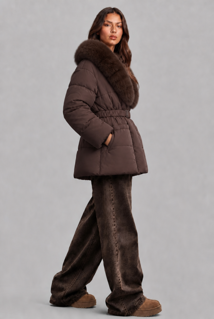 Faux Fur Collar Padded Jacket