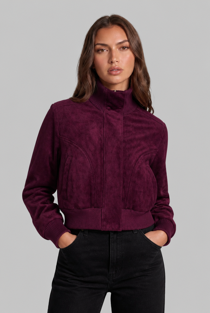 Isla Suede Bomber Jacket