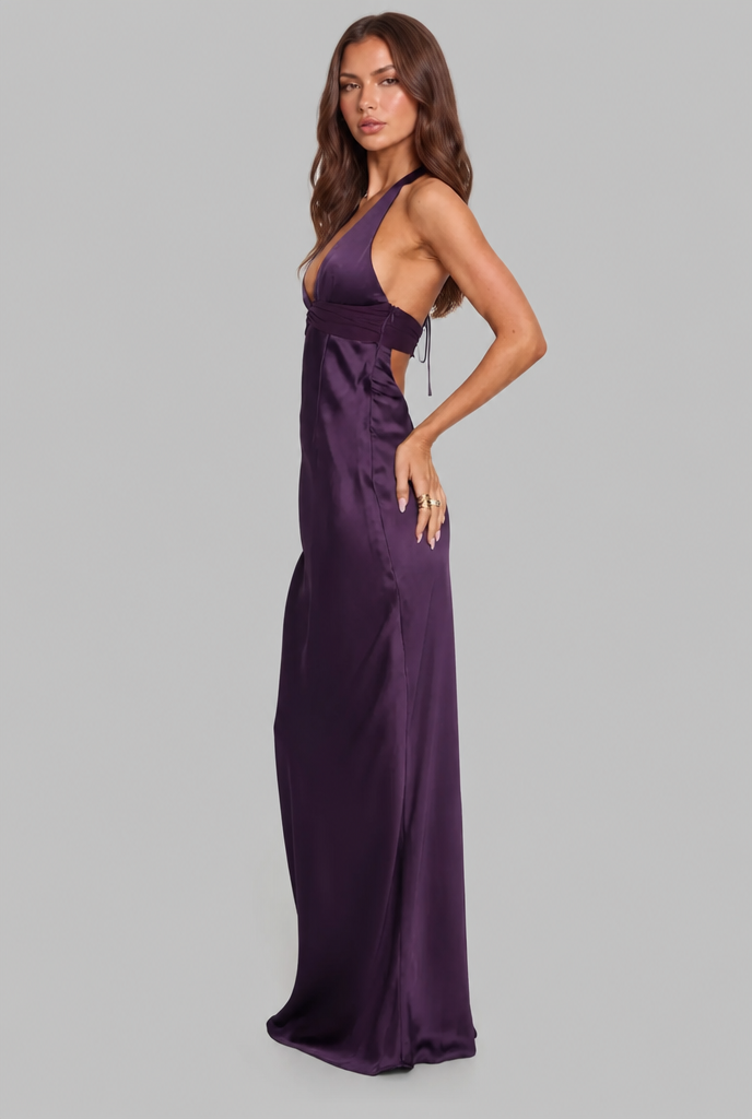 Backless Party Maxi Dress