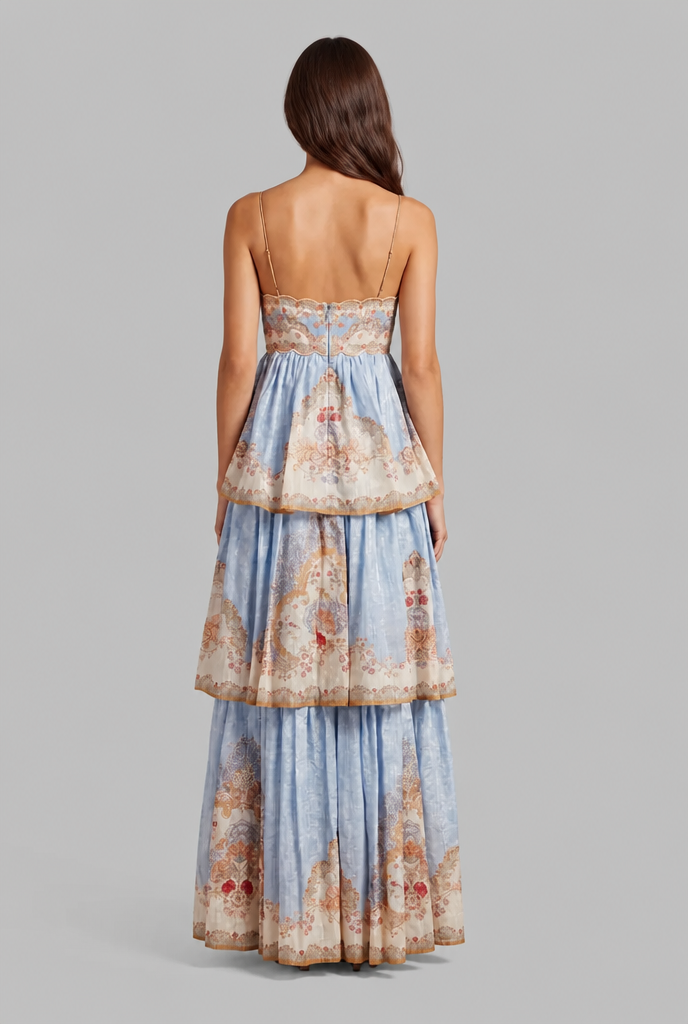 Tiered Floral Maxi Dress