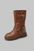 Buckle Strap Ankle Boots