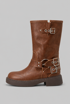 Buckle Strap Ankle Boots