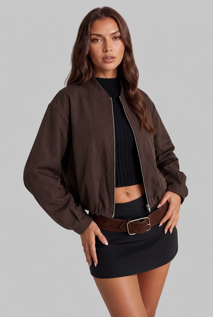 Anna Cropped Bomber Jacket