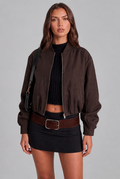 Anna Cropped Bomber Jacket