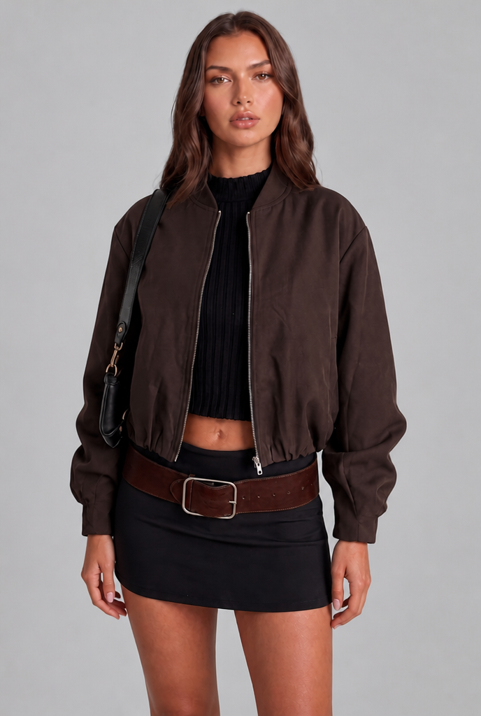 Anna Cropped Bomber Jacket
