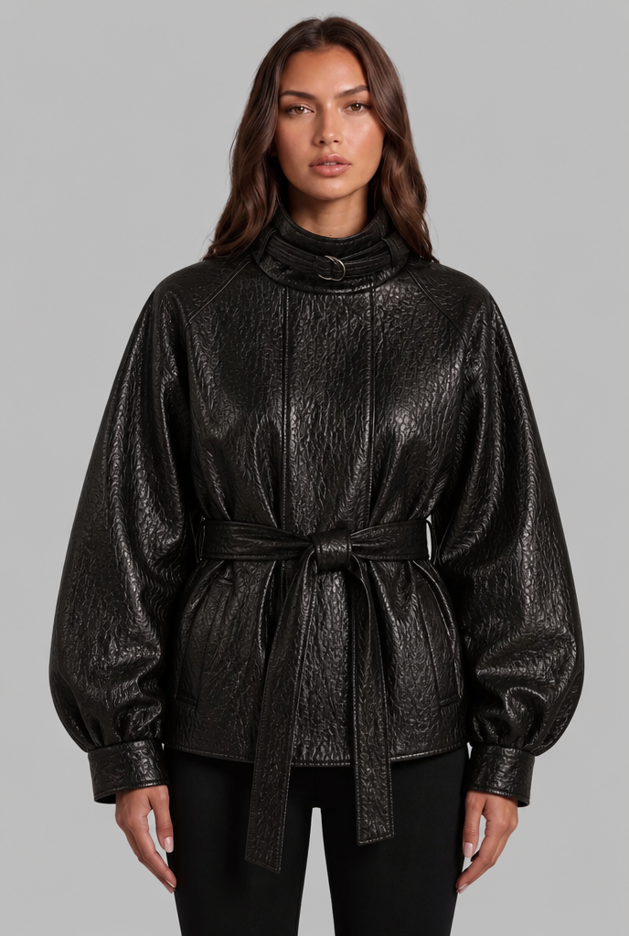 Annabelle Leather Jacket with Belt