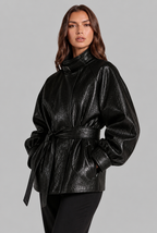 Annabelle Leather Jacket with Belt