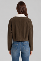 Cropped Jacket with Sherpa Collar