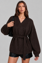 Belted Knit Cardigan