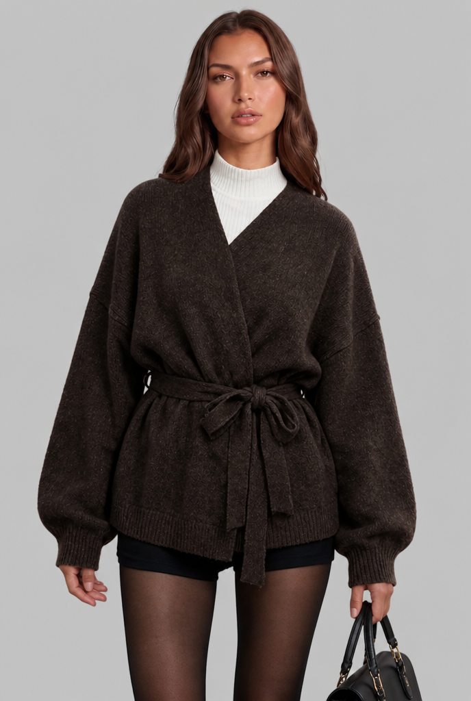 Belted Knit Cardigan