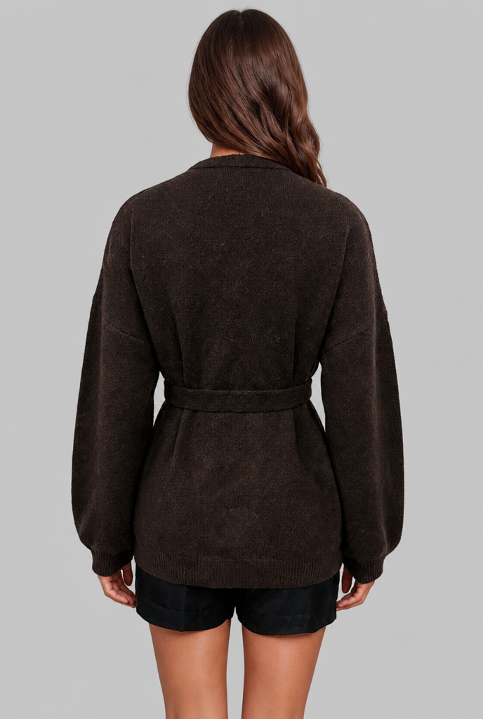 Belted Knit Cardigan