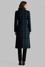 Long Check Overcoat