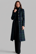 Long Check Overcoat