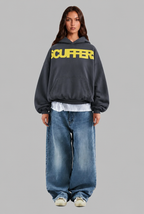 Oversized Washed Logo Hoodie