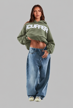 Oversized Washed Logo Hoodie
