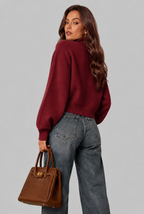 Military Zip Up Knit Cardigan