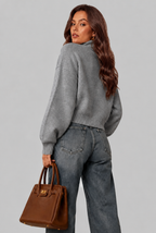 Military Zip Up Knit Cardigan
