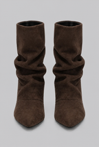 Slouch Kitten Heel Ankle Boots