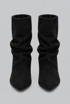 Slouch Kitten Heel Ankle Boots