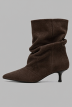 Slouch Kitten Heel Ankle Boots
