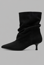 Slouch Kitten Heel Ankle Boots