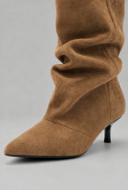 Slouch Kitten Heel Ankle Boots