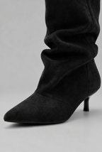 Slouch Kitten Heel Ankle Boots
