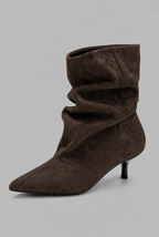 Slouch Kitten Heel Ankle Boots