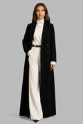 Long Double Breasted Wool Overcoat