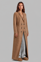 Long Double Breasted Wool Overcoat