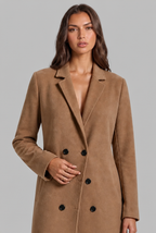Long Double Breasted Wool Overcoat