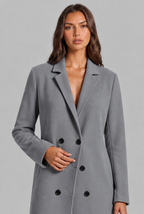 Long Double Breasted Wool Overcoat