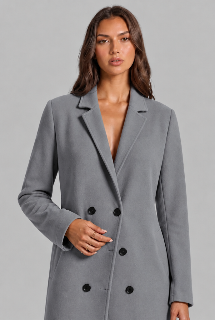 Long Double Breasted Wool Overcoat